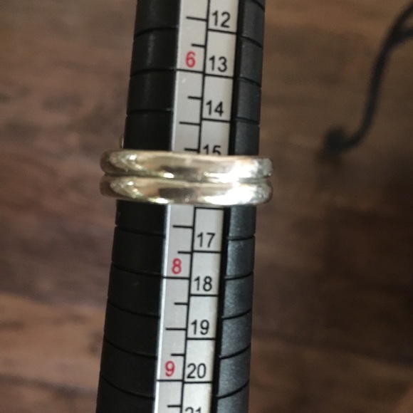 Sterling Silver with Gold Ring - size 7 - Picture 6 of 8